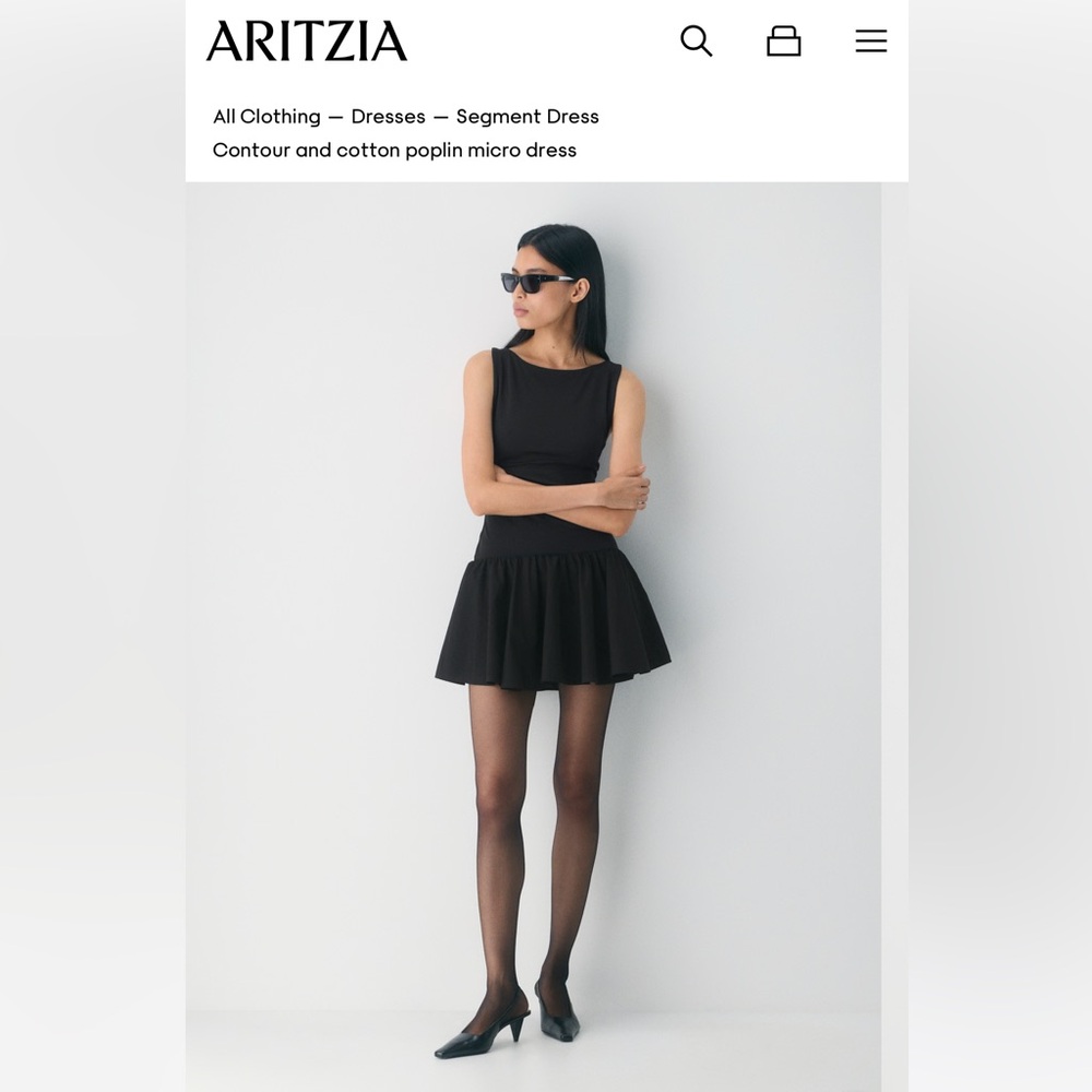 Aritzia Black Babaton Segment Dress NWT